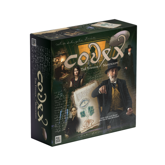 Codex, das Voynich Manuskript Brettspiel Packung